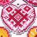 DIAMOND EMBROIDERY (SET) - HEARTS ON A MAGNET IN A CARDBOARD BOX