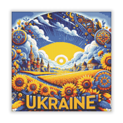 Алмазна вишивка (набір) Ukraine 50х50