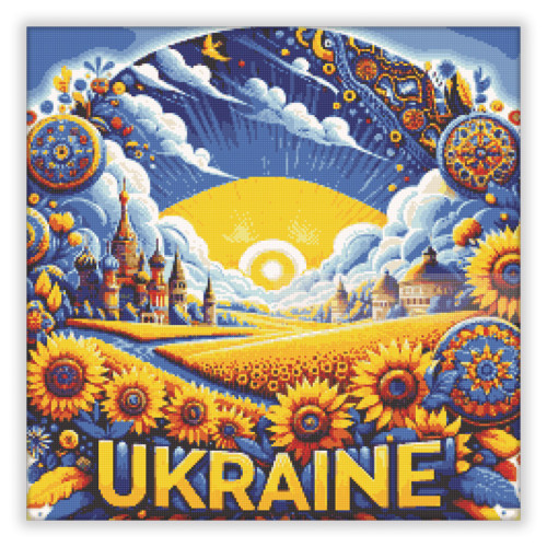 Алмазна вишивка (набір)  Ukraine 60x60 