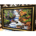 Diamond mosaic (set) Bridge over the waterfall