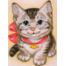 Diamond embroidery (set) Kitten with bow