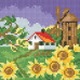 Diamond embroidery (set) Sunflowers near the mill