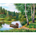 Diamond embroidery (set) Birch trees by the river