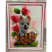 Diamond embroidery (set) Puppy in a basket