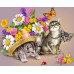 Diamond embroidery (set) Kitten with bow