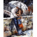 Diamond embroidery (set) lovers in the umbrella