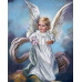 Diamond embroidery (set) Angel with flowers