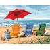 Diamond embroidery (set) Sun loungers by the sea