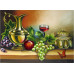 Diamond embroidery (set) Glass of wine and fruit