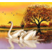 Diamond embroidery (set) Swans on the pond