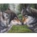 Diamond embroidery (set) Wolves in love