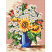 Diamond embroidery (set) Bouquet of daisies and sunflowers