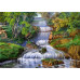 Diamond mosaic (set) Bridge over the waterfall