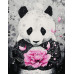 Diamond embroidery (set) Panda with flower