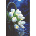 Diamond embroidery (set) Basket with white tulips