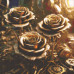Diamond embroidery (set) Golden roses