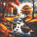 Diamond embroidery (set) Lush autumn landscape