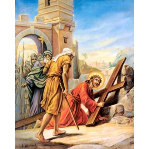DIAMOND EMBROIDERY (SET) — "Jesus falls for the first time under the weight of the cross"