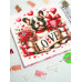 Diamond embroidery (set on a stretcher) Bulldog in love DMF-471