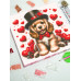 Diamond embroidery (set on a stretcher) Spaniel in love DMF-472
