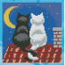 Diamond embroidery (set) cats on the roof