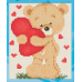 Diamond embroidery (set) teddy bear with a heart