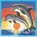 Diamond embroidery (set) Couple of dolphins