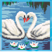 Diamond embroidery (set) Pair of swans